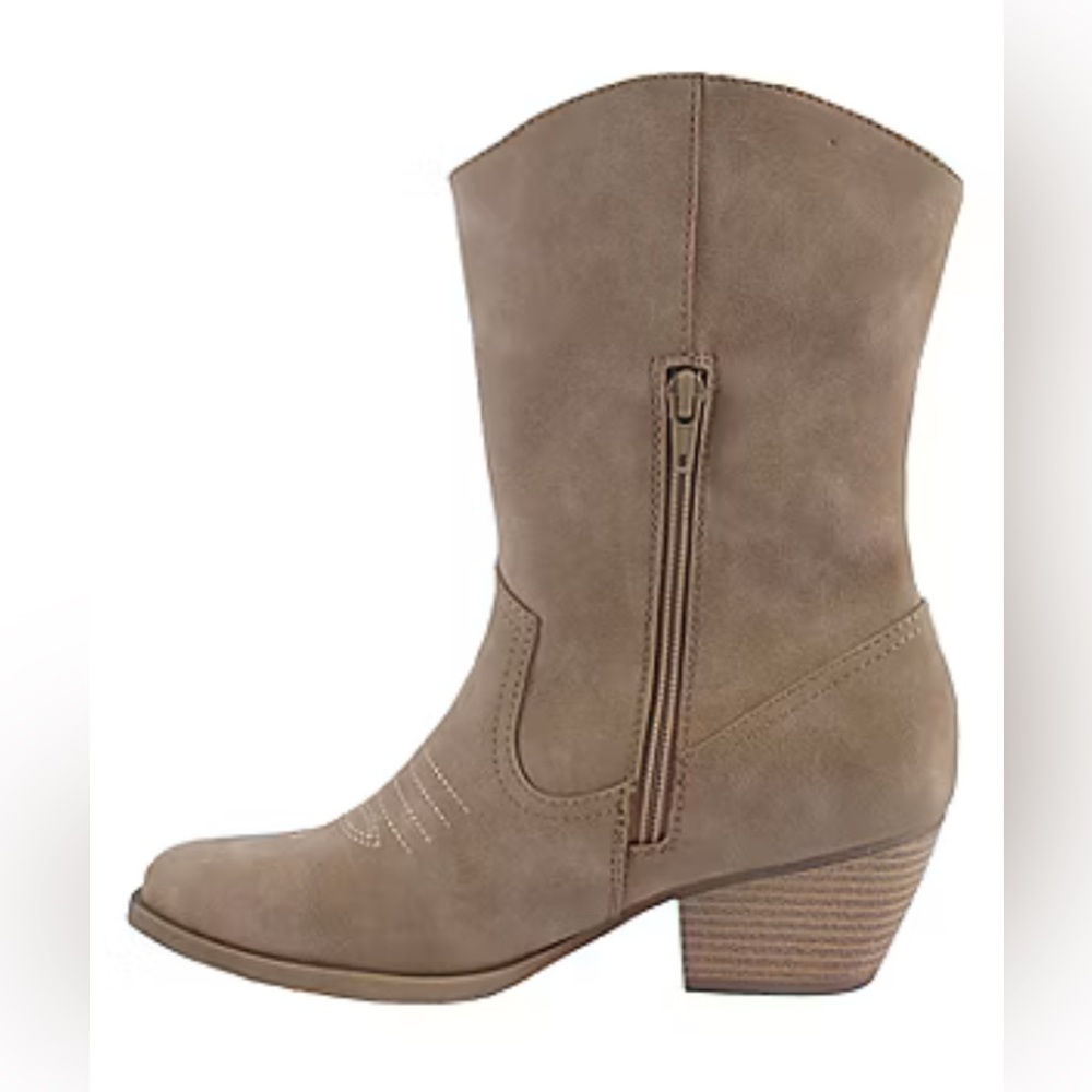 Pop Womens Korra Stacked Heel Cowboy Boots - Picture 4 of 8